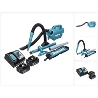 Makita DCL 184 RG Accu hoover 18 V 54 mbar 0,5 l + 2x accu 6,0 Ah + lader, Stofzuiger