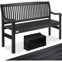 Kesser tuinbank hout houten bank weerbestendig | Parkbank van massief hout | Bank Balkonbank Donkergrijs