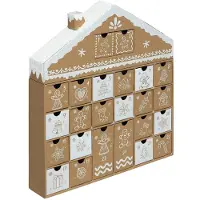 Atmosphera Fééric Lights and Christmas Adventskalender Peperkoekenhuis - 39x6x41cm - Bruin