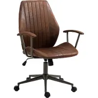 CLP Nampa Bureaustoel - Ergonomisch - Armleuning - cognac