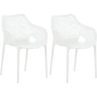 CLP Air Set van 2 Tuinstoelen - Stapelbaar - UV-lichtbestendig - Waterafstotend - wit
