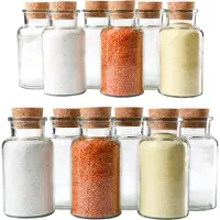 MamboCat Set van 12 kruidenpotjes 300ml + kurk, opslag voor thee, kruiden & specerijen