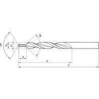 Slice Meerfasen-trapboor DIN8378 HSS 90grad. M4