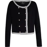 Faina Gebreid vest grijs / zwart