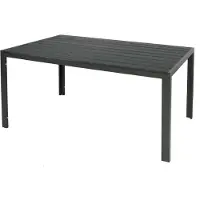 Inda Grote tuintafel van aluminium, antraciet/grijs, zonder houten elementen, 180x90 cm