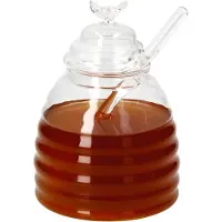 MamboCat 3-delige set: Honingpot 500 ml + bijendeksel + honinglepel glas - 23467846