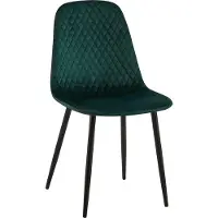 CLP fauteuil Giverny met sierstiksels, kleur groen, materiaal: fluweel