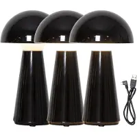 Star Trading LED batterij tafellamp Mushroom, draadloos, aanraaksensor, zwart
