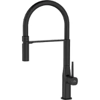 Laveo Design kraan voor spoelbak, vrijstaand model met U-vormige uitloop, zwart