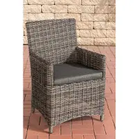 CLP Fontana Stoel - 5mm Wicker grijs gevlekt antraciet