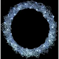 Mojawo LED-hangkrans / tafeldecoratie, metaal, diameter 30 cm, koelwit