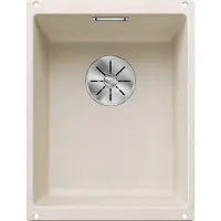 BLANCO SUBLINE 320-U, spoelbak van Silgranit in de kleur softweiß (lichtbeige)