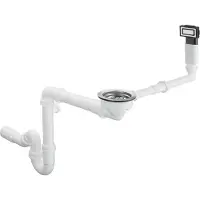 Hansgrohe Afvoergarnituren - Enkele spoelbak afvoer- en overloopcombinatie, RVS 43921800