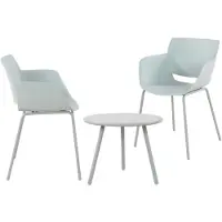 CLP Berena Tuinset - Set bestaande uit Berea tafel en Alpena stoelen - weerbestendig - UV-bestendig - turkis 2 stoelen