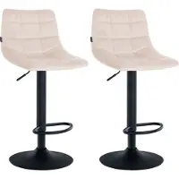 CLP Jerry Barkruk - Zonder armleuning - Met rugleuning - Verstelbaar - Velvet - Fluweel - beige zwart