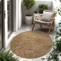Paco Home In-& Outdoor Balkon Terras Keukenvloerkleed Eenkleurig Gemêleerd Patroon 200 cm Rund