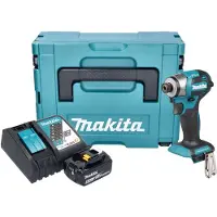 Makita DTD 173 RT1J accu-slagmoersleutel 18 V 180 Nm 1/4" borstelloos + 1x oplaadbare accu 5.0 Ah + lader + Makpac