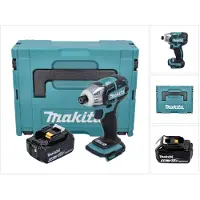 Makita DTS 141 M1J Accu-impulsmoersleutel 18 V 40 Nm 1/4" Borstelloos + 1x accu 4,0 Ah + Makpac - zonder L (Oplaadbare batterij)