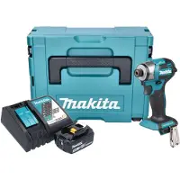 Makita DTD 173 RF1J accu-slagmoersleutel 18 V 180 Nm 1/4" borstelloos + 1x oplaadbare accu 3,0 Ah + lader + Makpac