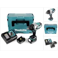 Makita DTW 1001 RFJ accu slagmoersleutel 18V 3/4" 1050Nm borstelloos + 2x oplaadbare accu 3.0Ah + lader + Makpac