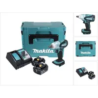Makita Boormachine + slagboor, DTW 251 RFJ Accu-slagmoersleutel 18 V 230 Nm 1/2" + 2x accu 3.0 Ah + lader + Makpac (Oplaadbare batterij)