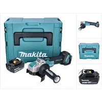 Makita DGA 521 F1X1J accu haakse slijper 18 V 125 mm X-LOCK Brushless + 1x accu 3,0 Ah + Makpac - zonder oplader