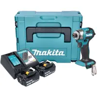 Makita DTD 173 RFJ accu slagmoersleutel 18 V 180 Nm 1/4" borstelloos + 2x oplaadbare accu 3.0 Ah + lader + Makpac