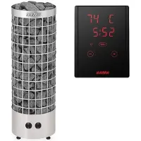 Harvia Saunaöfen Cilindro Pc70e Chrome + Xenio Cx110