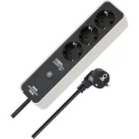 Brennenstuhl 1153230621 Stekkerdoos Zwart, Wit Randaarde stekker 1 stuk(s)
