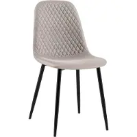CLP Stoel Giverny met sierstiksels, grijs. Materiaal: stof