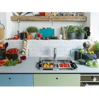 Franke Smart Spoelbak Slimtop, roestvrijstalen spoelbak SRX 210-50 A, handbediening, vanaf 60 cm, artikelnummer 127.0705.
