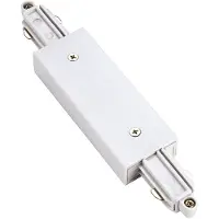 SLV Witte Connector 1-Fase langsverbinder elektrisch met voedingsmogelijkheid