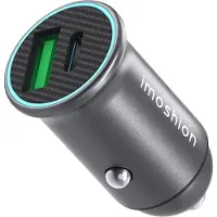 IMoshion Mini autolader - 2 poorten - USB-A Quick Charge - USB-C Power Delivery - 60 Watt - Zwart