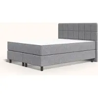 Emma Original Boxspring 140x200 - Lichtgrijs - Klassiek - Zwart Eiken - Hybrid