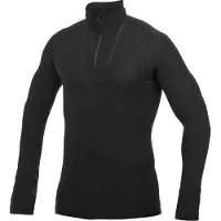 Woolpower - Zip Turtleneck - Merino-ondergoed S, zwart