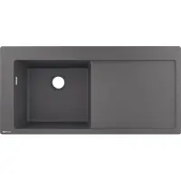 Hansgrohe Inbouwspoel met afvoer rechts, model S5110-F450, kleur steingrijs (S5110-F450 SG)