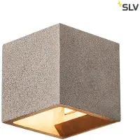 SLV Wandlamp Solid Cube Up-Down zwart zandsteen