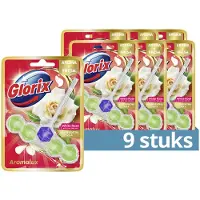Glorix 9x Toiletblok Aroma & Fresh White Rose