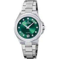 Festina Kwartshorloge Mademoiselle Horloge, dameshorloge, leren band, analoog, dag, zirkonia (synth.)