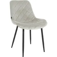 CLP Swing Eetkamerstoel - zonder armleuning - Velvet - Fluweel/creme