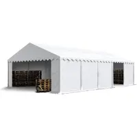 Sonstiges Opslagtent 5x10 m met ritssluitingen - 2,0m zijwandhoogte, PVC 750, met grondframe, wit