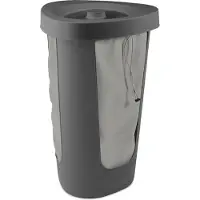 Rotho Fabu statiegeld flessenbak -50 liter - incl 2 wasbare binnenzakken - handig te vervoeren - Antraciet