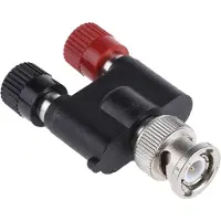 Telegärtner 100023664 Meetadapter BNC-stekker - Bus 4 mm, Bus 4 mm Zwart, Rood