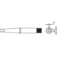 Weller 4CT6D8-1 Soldeerpunt Beitelvorm, recht Grootte soldeerpunt 5 mm Lengte soldeerpunt: 5 mm Inhoud: 1 stuk(s)