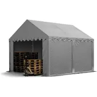 TOOLPORT Opslagtent 3x4m, PVC zeil, grijs