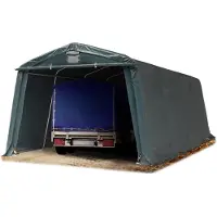 TOOLPORT Garagetent 3,3x6,2m, PE zeil, donkergroen