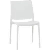 CLP Stoel Maya, weerbestendige stapelstoel, belastbaar tot 130 kg, wit