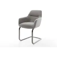 DELIFE Sledemodel Pejo-Flex zachte stof met structuur grijs sledemodel vlak grafiet pocketveer kern