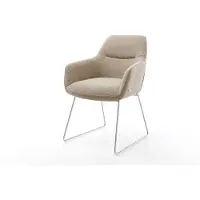 DELIFE Eetkamerstoel Pejo-Flex materiaalmix mud slipframe roestvrij staal pocketveer kern