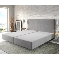DELIFE Boxspringframe Dream-Well Microvezel Grijs 200x200 cm